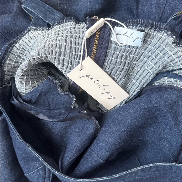 NWT Petal & Pup Elegant Everly Crossback Denim Dress SzL - Picture 10 of 14